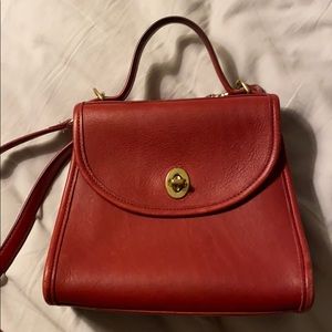 Coach Vintage Red Leather Regina Bag